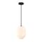 Designers Fountain Noor 60 Watt 1-Light Matte Black Modern Pendant Light with Etched Opal Glass Shade D324M-8P-MB - alternate 2